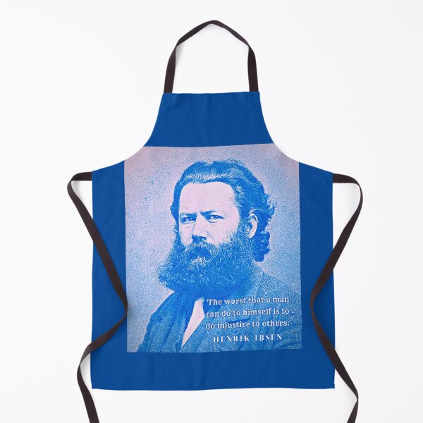 Item preview, Henrik Ibsen portrait and quote: The worst that a man can do to himself is to do injustice to others. designed and sold by artbleed.