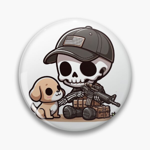 Item preview, Cute skeleton in tactical gear with puppy designed and sold by Wxjtecki.