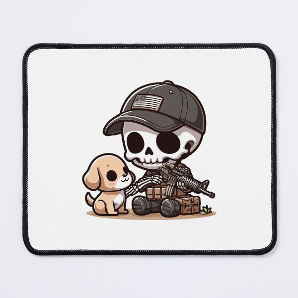 Item preview, Cute skeleton in tactical gear with puppy designed and sold by Wxjtecki.