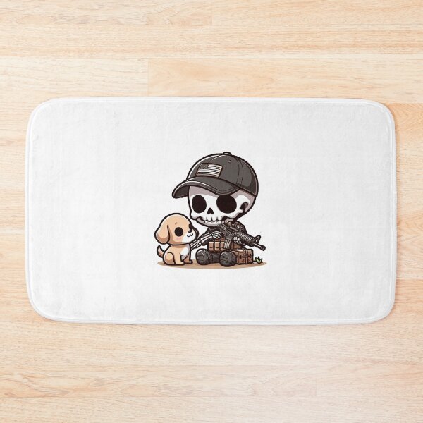 Item preview, Cute skeleton in tactical gear with puppy designed and sold by Wxjtecki.