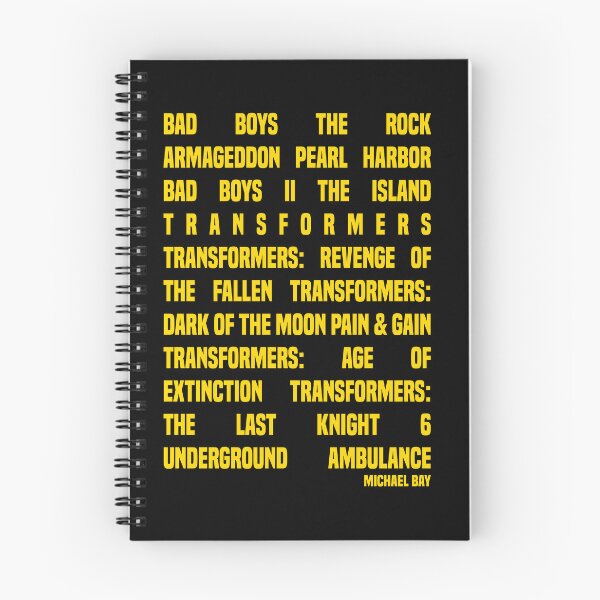 Item preview, Michael Bay Filmography designed and sold by AspectsOfDreams.
