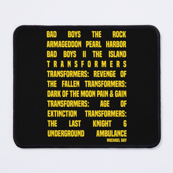 Item preview, Michael Bay Filmography designed and sold by AspectsOfDreams.