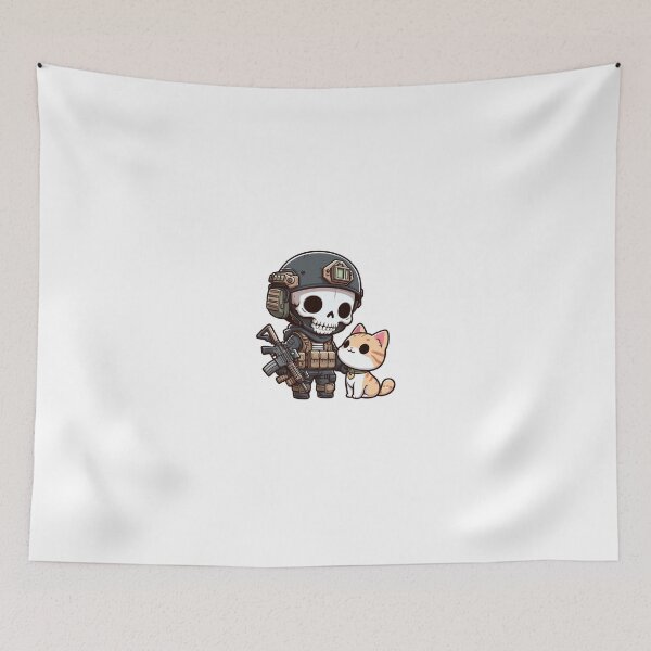 Item preview, Cute skeleton with orange kitty designed and sold by Wxjtecki.