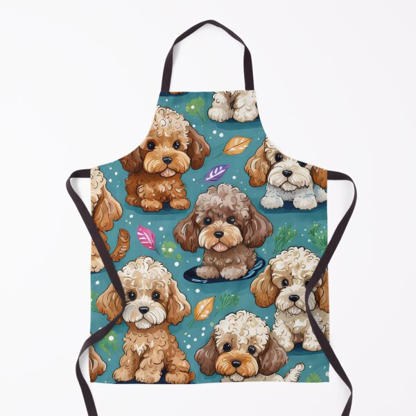 Item preview, Cute Puppy Cockapoo Pattern With Leafs designed and sold by PupJoy.