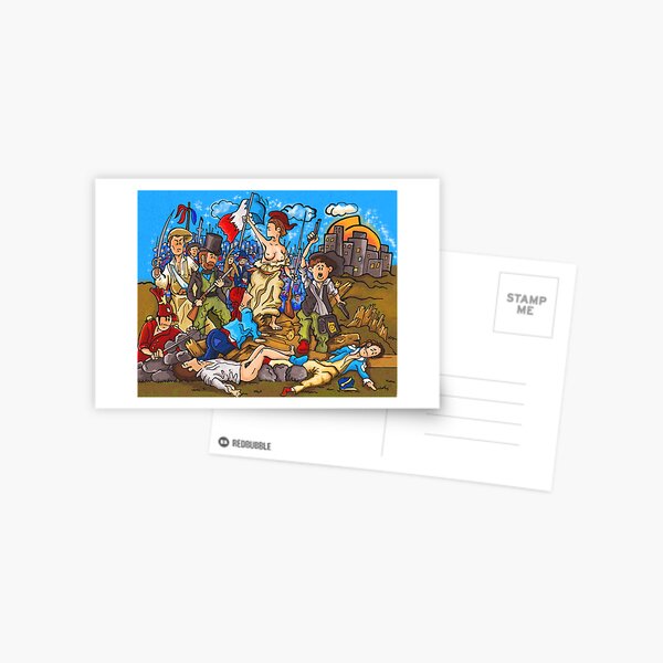 Aperçu de l'œuvre La Liberté guidant le peuple : La Liberté guidant les chiots : parodie fantaisiste du chef-d'œuvre de Delacroix créée et vendue par Arte Cartoon.