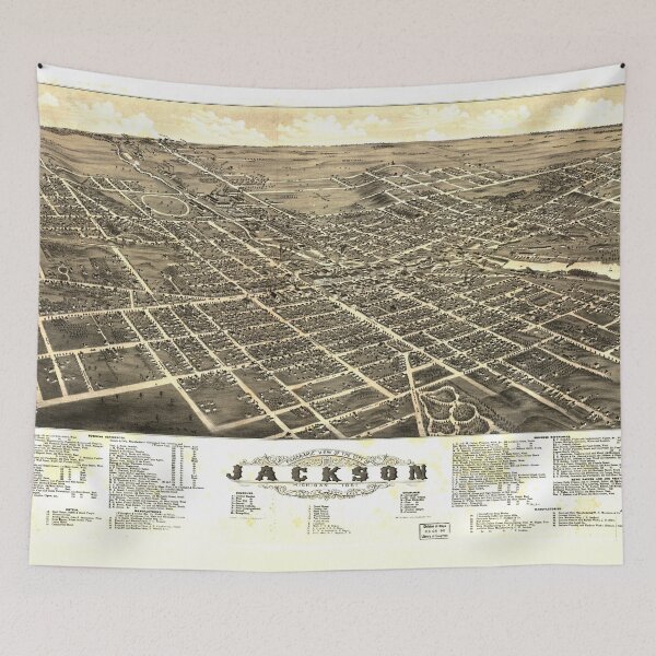 Item preview, Jackson, Michigan (1881) designed and sold by allhistory.