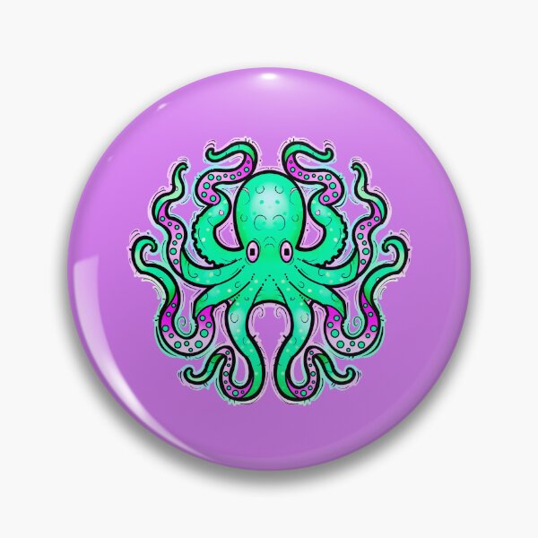 Item preview, Green and  purple octopus designed and sold by weilertsen.