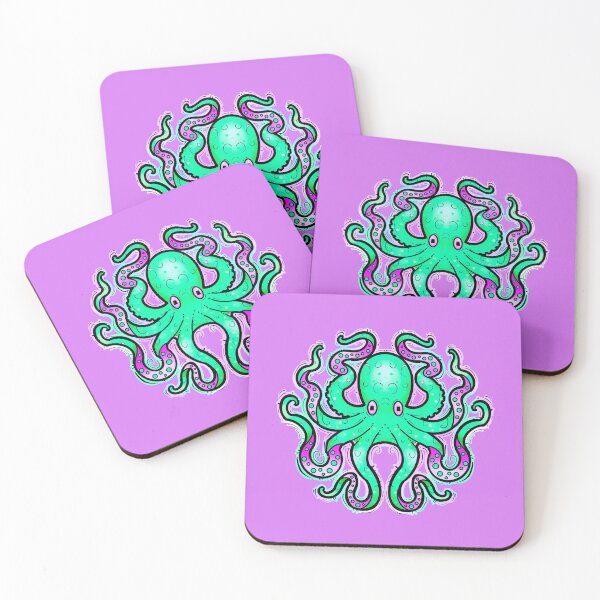 Item preview, Green and  purple octopus designed and sold by weilertsen.