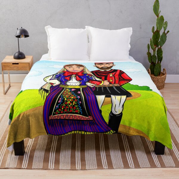 Item preview, Su Ballu Tondu: Sardinian Dance Delight: Cartoon Couple Swirls in the 'Su Ballu Tundu designed and sold by Arte Cartoon From TagTeam Group.