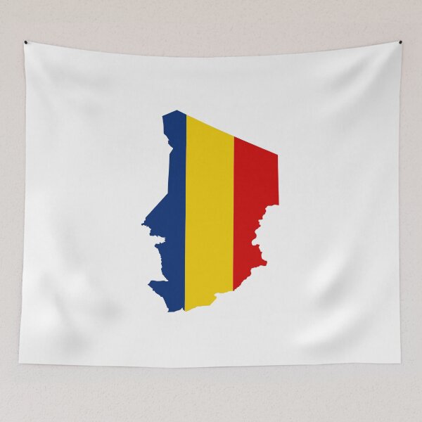 Item preview, Chad  flag map designed and sold by tony4urban.