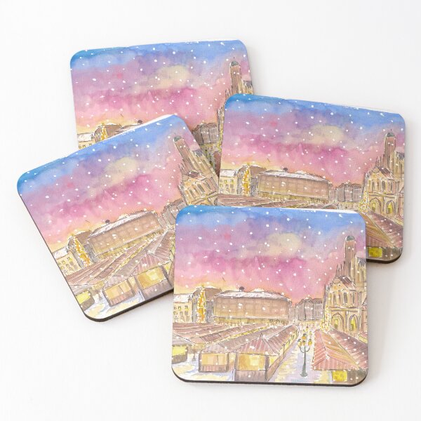 Item preview, Christmas Market Nuremberg Germany Romantic Winter Night designed and sold by artshop77.