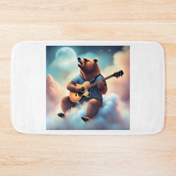 Item preview, Bear sitting and playing on clouds  designed and sold by shy8.