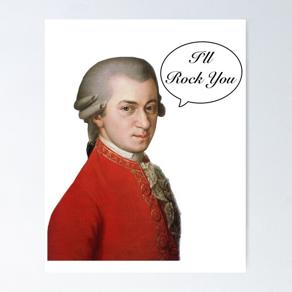 Vista previa del artículo con la obra «Wolfgang Amadeus Mozart. ¡Méceme, Amadeus!», diseñado y vendido por wabisabi-design.
