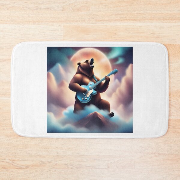 Item preview, Bear singing and playing on clouds  designed and sold by shy8.
