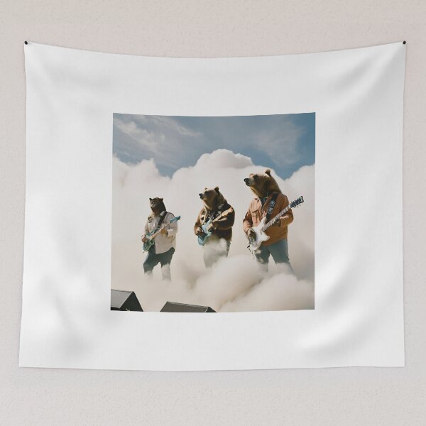 Item preview, 3 Bear singing and playing on clouds  designed and sold by shy8.
