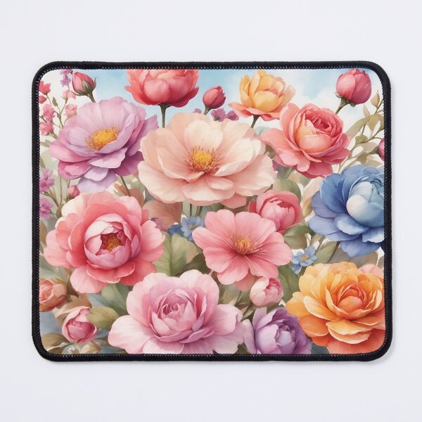 Item preview, Blossoming Garden Delight Watercolor designed and sold by Neranchara.