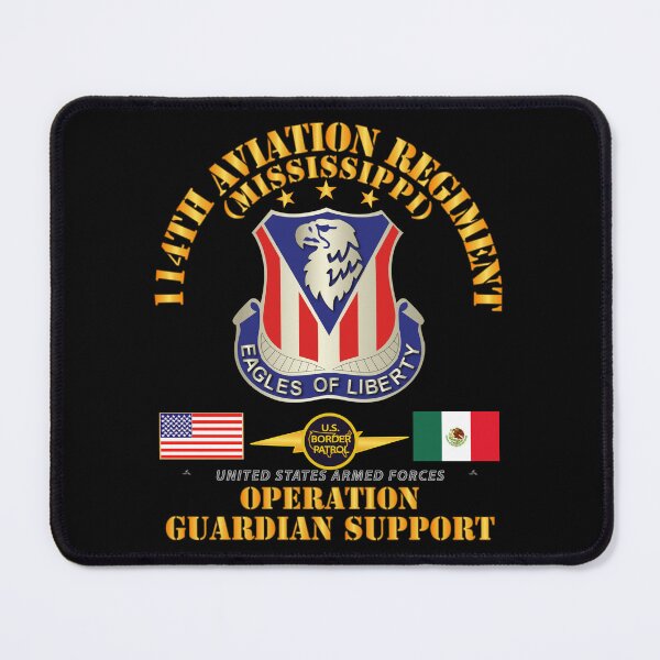 Item preview, Army - Guardian Support - 114th Aviation Regiment w Border Patrol designed and sold by Military Insignia Products.