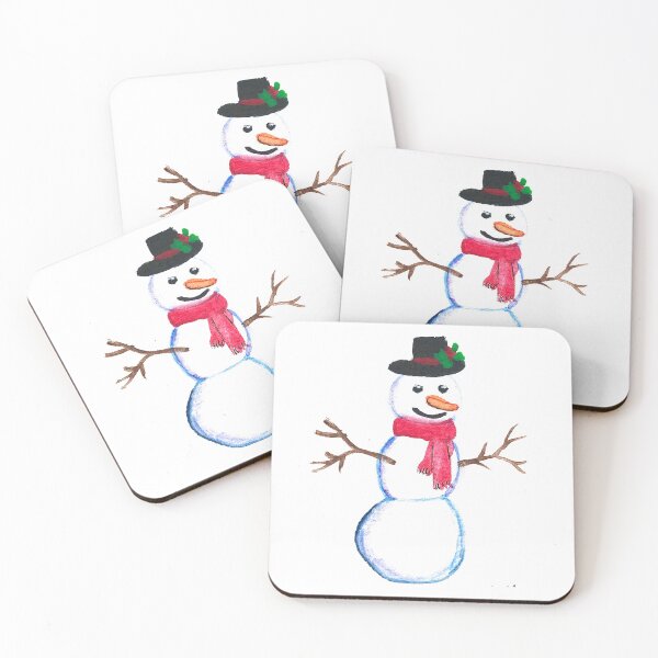 Item preview, Funny Happy Snowman watercolor pattern designed and sold by Monika Howarth.