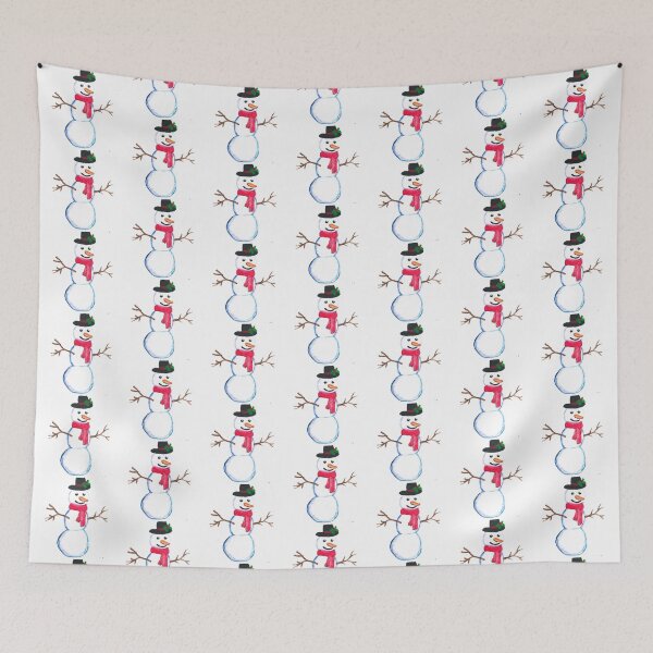 Item preview, Funny Happy Snowman watercolor pattern designed and sold by Monika Howarth.