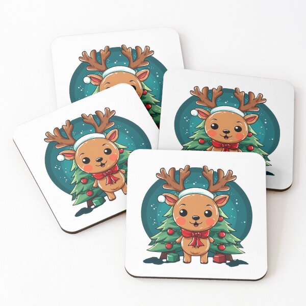 Item preview, Adorable cute christmas reindeer with christmas tree designed and sold by TomxDesign.