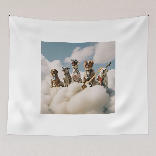 Item preview, Dog band playing on clouds  designed and sold by shy8.