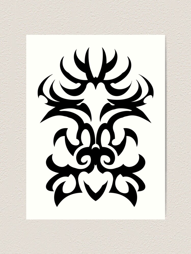 Impression Artistique Maori Tatouage Graphique Design Tribal Par Huggymauve Redbubble