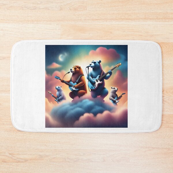 Item preview, Animal rock band playing on clouds  designed and sold by shy8.
