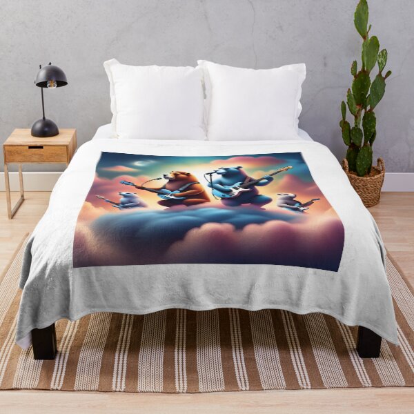 Item preview, Animal rock band playing on clouds  designed and sold by shy8.