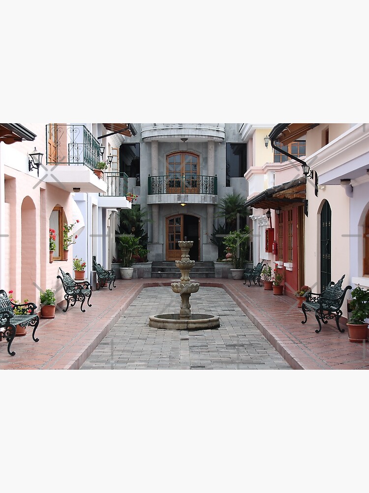 Secluded interior courtyard with private fountain, Ecuador by kpander