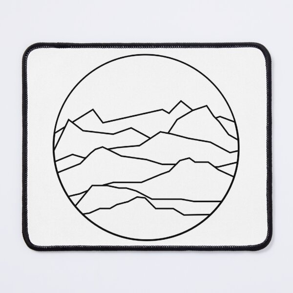 Item preview, Minimalistic geometric mountains designed and sold by AchromaticM.