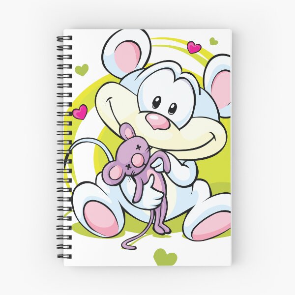 Aperçu de l'œuvre Peluche souris de dessin animé, amour, amitié créée et vendue par Karaxus Shop.