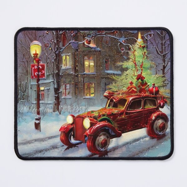 Item preview, Nostalgic Christmas: Red Car Turned Holiday Icon designed and sold by Kenny8716.