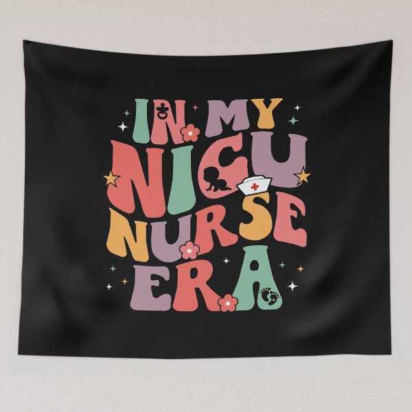 Item preview, NICU Nurse Era Women Retro Groovy Sunflowers Neonatal Intensive designed and sold by clothesy7.