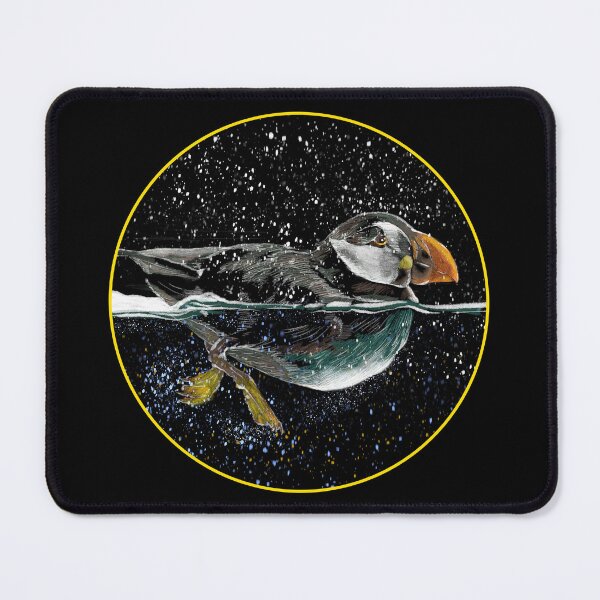 Item preview, Swimming Puffin in the Snow | Gift for Puffin Lover designed and sold by Marian Murdoch.