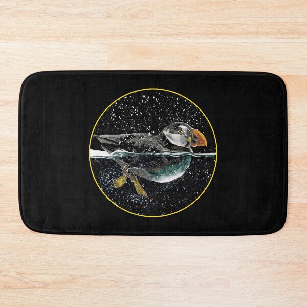 Item preview, Swimming Puffin in the Snow | Gift for Puffin Lover designed and sold by Marian Murdoch.