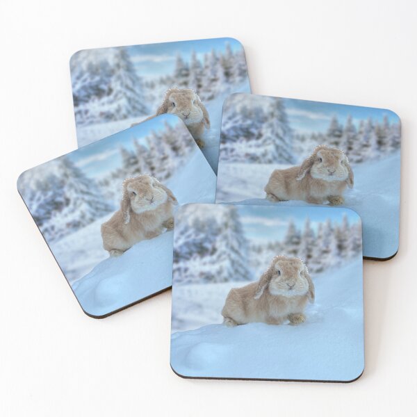 Item preview, Bunny in snowy winter landscape designed and sold by TicaCreations.