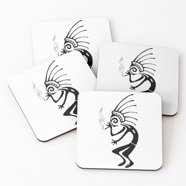Item preview, Kokopelli smoke weed black designed and sold by nogamax.