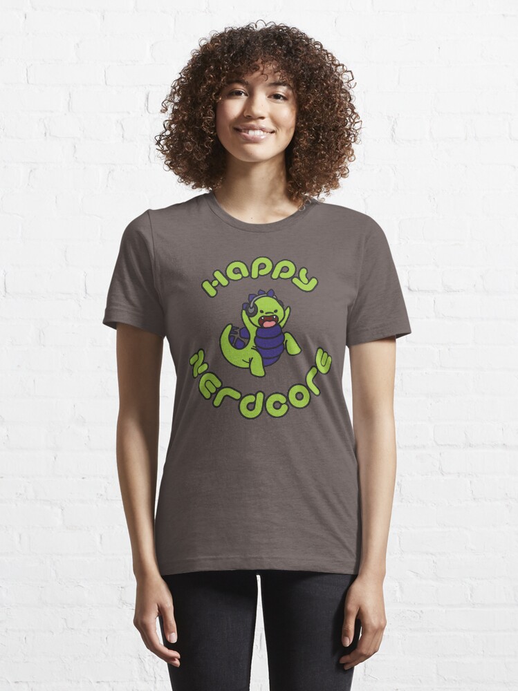 Alternate view of Happy Nerdcore Logo Essential T-Shirt
