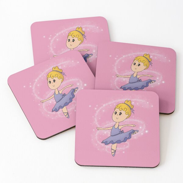 Item preview, Little girl in lilac tutu dancing ballet with a background of glittering stars designed and sold by Martapp.