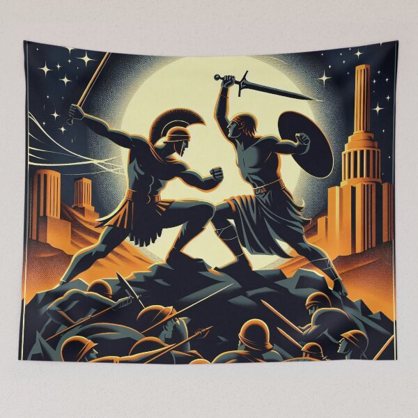 Item preview, Hector versus Achilles - The Eternal Duel designed and sold by ClassicRetroism.