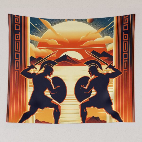 Item preview, Hector versus Achilles - The Eternal Duel designed and sold by ClassicRetroism.