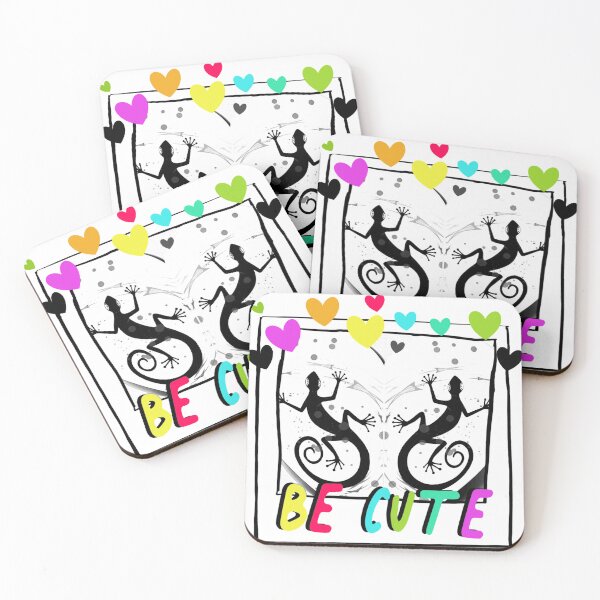 Item preview, BE CUTE, LIZARDS AND HEARTS designed and sold by inarausch2023.