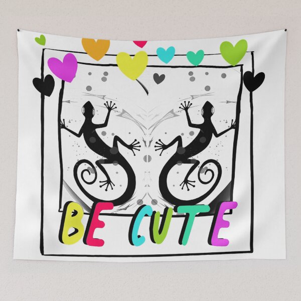 Item preview, BE CUTE, LIZARDS AND HEARTS designed and sold by inarausch2023.