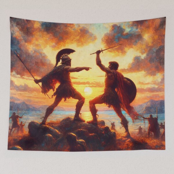 Item preview, Hector versus Achilles - The Eternal Duel designed and sold by ClassicRetroism.