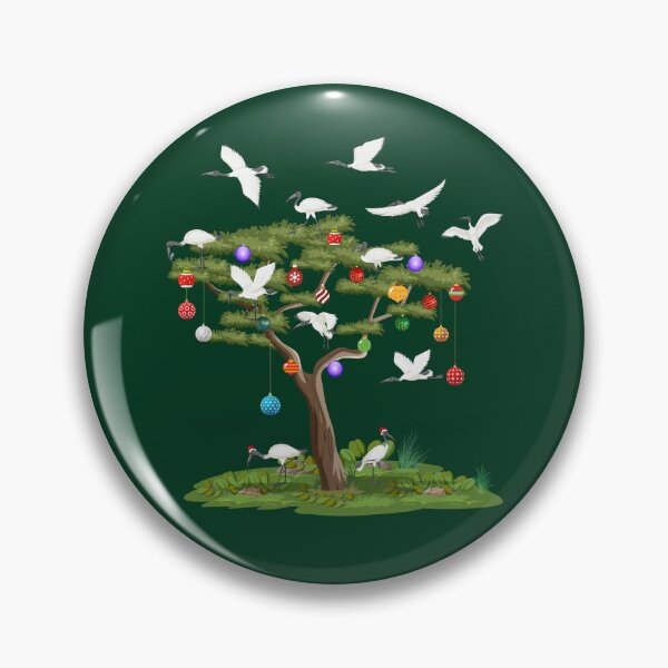 Item preview, Australian White Bin Chicken Christmas Ball Lights Ibis Bird Santa Funny Xmas Animal Tree designed and sold by LittleZea.