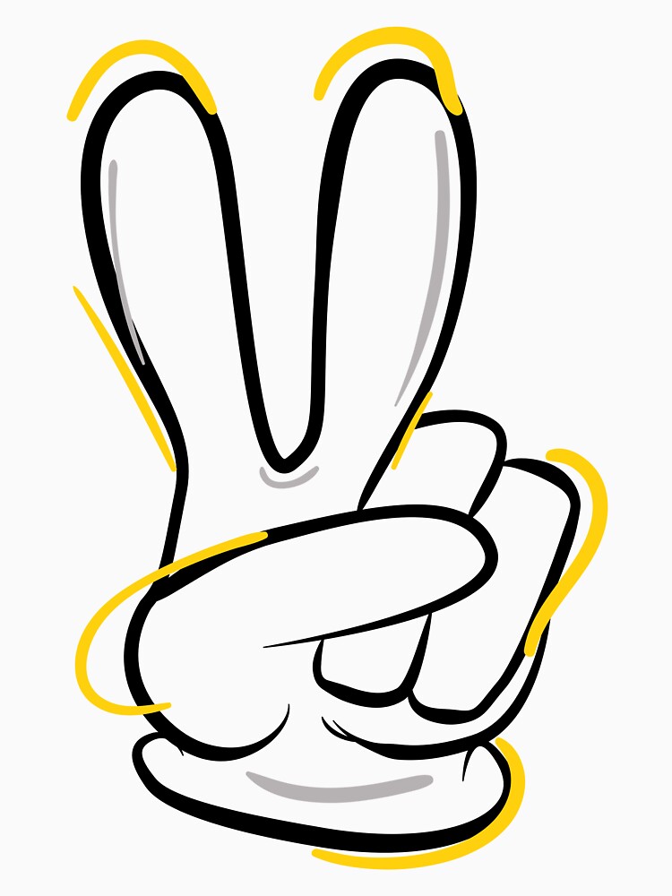 Thumbnail 7 of 7, Classic T-Shirt, Victorious Peace Hand - Peace & Love Fuzz Rocker designed and sold by taste-with-it.