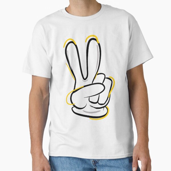 Victorious Peace Hand - Peace & Love Fuzz Rocker Classic T-Shirt