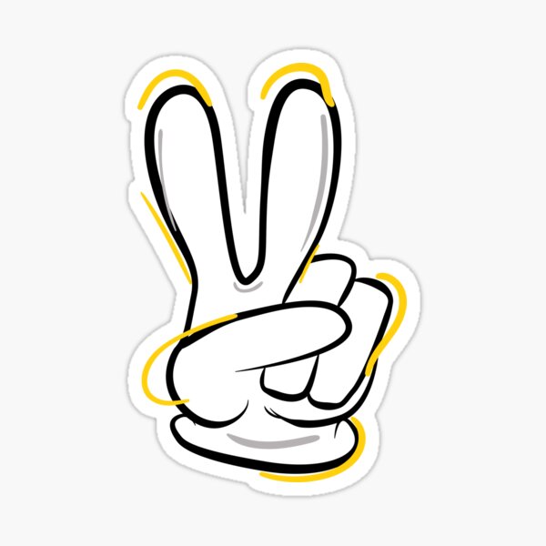 Victorious Peace Hand - Peace & Love Fuzz Rocker Sticker