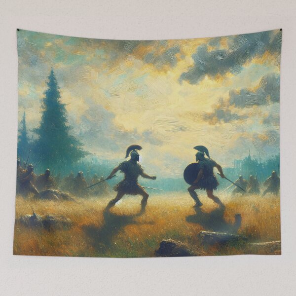 Item preview, Hector versus Achilles - The Eternal Duel designed and sold by ClassicRetroism.
