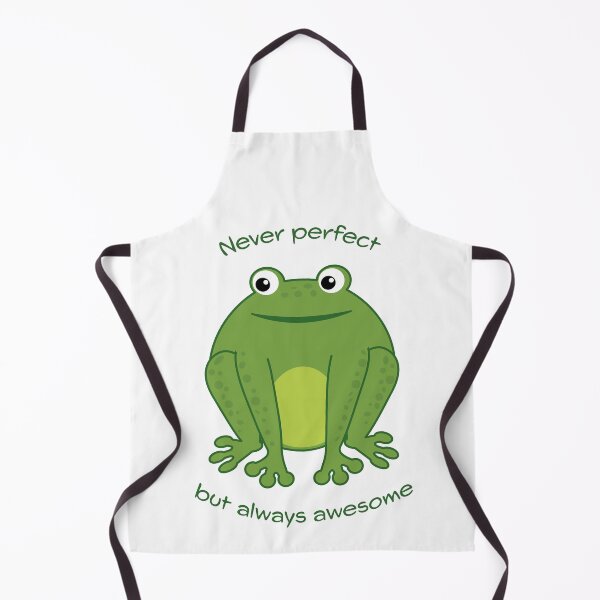 Item preview, Never perfect but always awesome. Funny happy green cartoon cute thick frog designed and sold by NataliaVVV.